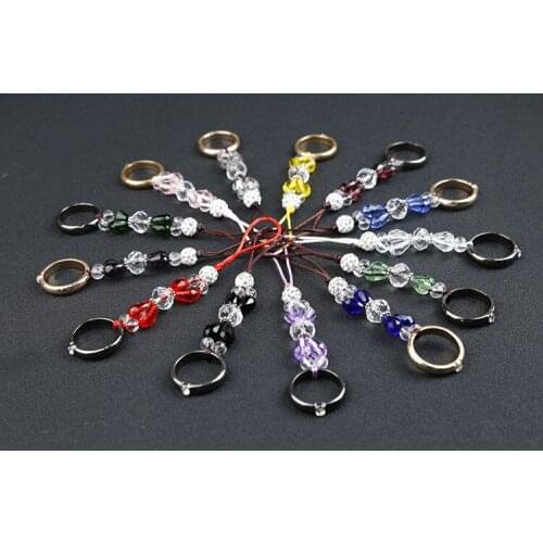 Fashion Beads Short Phone Lanyard Strap for iphone Samsung Huawei Xiaomi OPPO Vivo OnePlus Earphone Bag Keychains