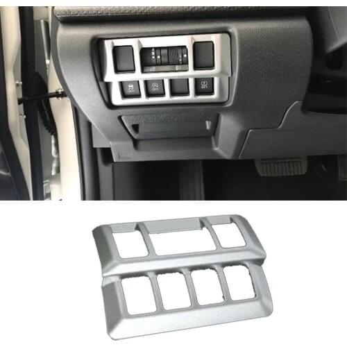 Car Sticker Cover ABS Chrome Front Headlight Light Switch Button Inner Trim Frame Lamp Panel 1pcs For SUBARU XV 2018 2019 2020