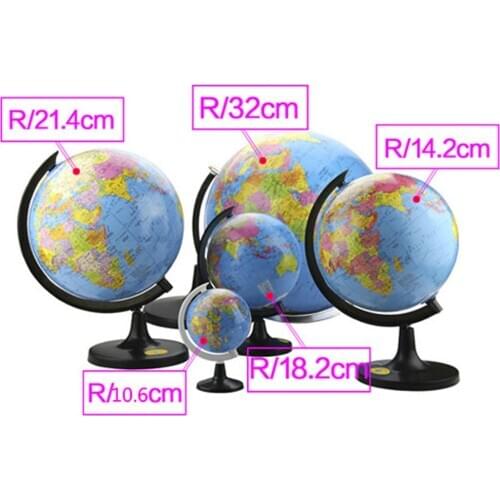 1PCS 14.2cm Globe World Earth Desktop Chinese and English Geography globe HD Teaching Version Super Clear Educational Supplies