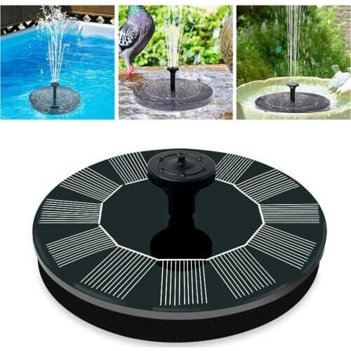 New 200L/H 6V/1W Floating Solar Power Fountain Panel Kit Garden Water Pump For Pool Pond Garden With 4 Nozzle Spray 40a