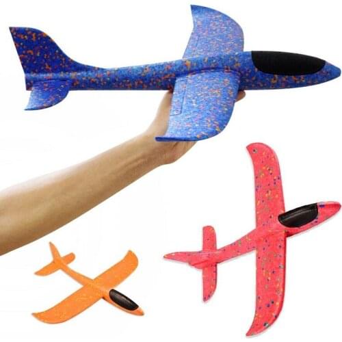 EPP Foam Throwing Flying Airplane Aircraft Hand Launch Free Fly Plane Hand Throw Plane Puzzle Toys for Kids 48/36CM