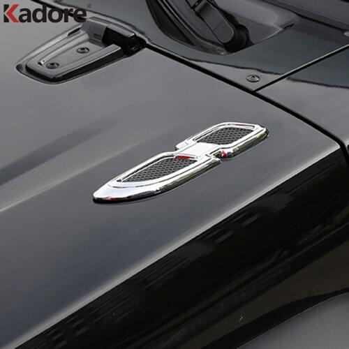Front Side Fender Trims For Toyota RAV4 RAV 4 2016 2017 2018 ABS Chrome Air Vent AC Outlet Cover Trim Car Accessories 2pcs
