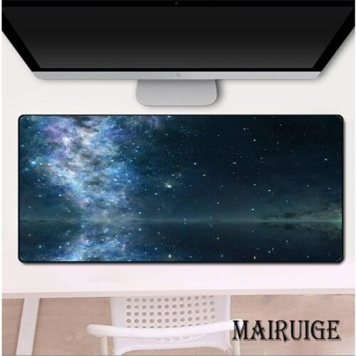Personalise Milky Way Mouse Pad Art Table Mats Office Carpet Desk Pad Mouse Mat Black Big Mousepad Rubber Mat for Computer Table