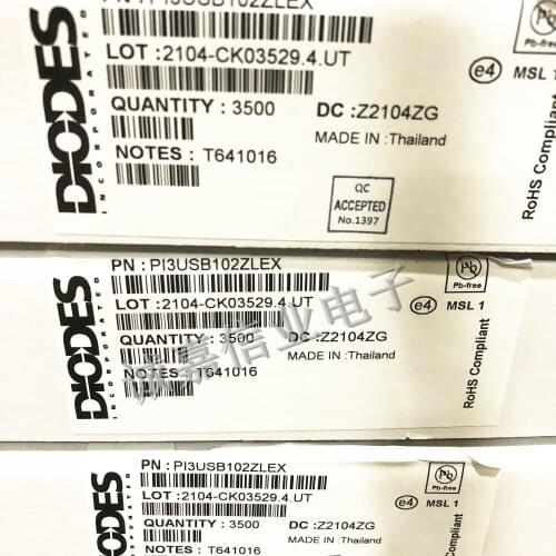 PI3USB102ZLEX PI3USB102ZLE Mark:XD QFN-10 New and Original