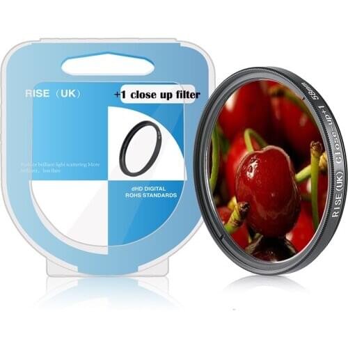 RISE(UK) 37/40.5/43/46/49/52/55/58/62/67/72/77/82mm Close-Up +1 Macro Lens Filter with box for Nikon Canon SLR DSLR Camera