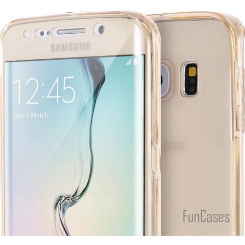 Transparent 360 Coverage Case for S7 Edge Full Protective Phone Cover for Samsung Galaxy S7 Edge Soft TPU All Round Slim Screen