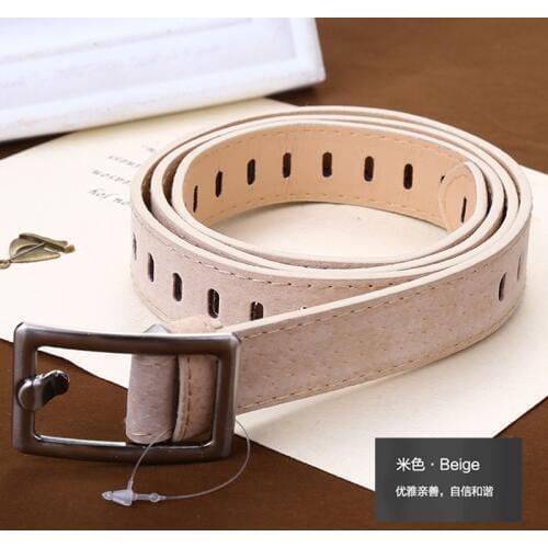 ELIsfashion Pigskin Genuine Leather Belt Luxury Strap Dress And Jeans Belts Fashion For Women classic Gun Black Buckle 9 Colors