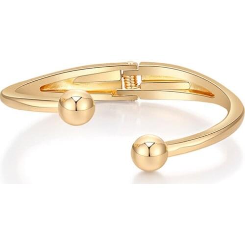 Double Round Ball Head Bracelets Gold Silver Color Creative Bracelet For Women Fashion Jewelry Gift