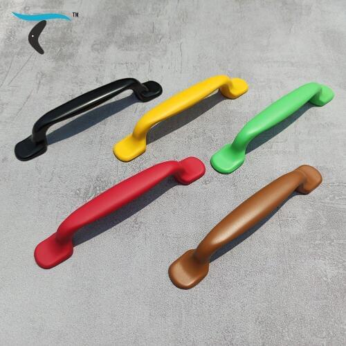 96 hole distance American cabinet door handle modern minimalist childrens room wardrobe shoe cabinet color handle