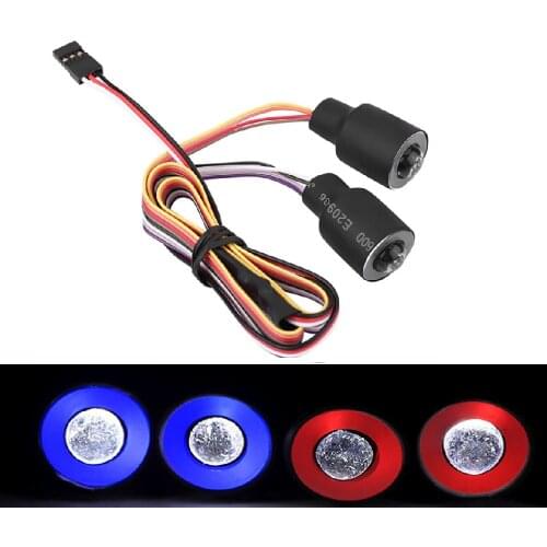 Special offer 2020 NEW Red/Blue LED Lights Headlight for 1/10 RC Rock Crawler Axial SCX10 D90 Jeep Wrangler Body Shell