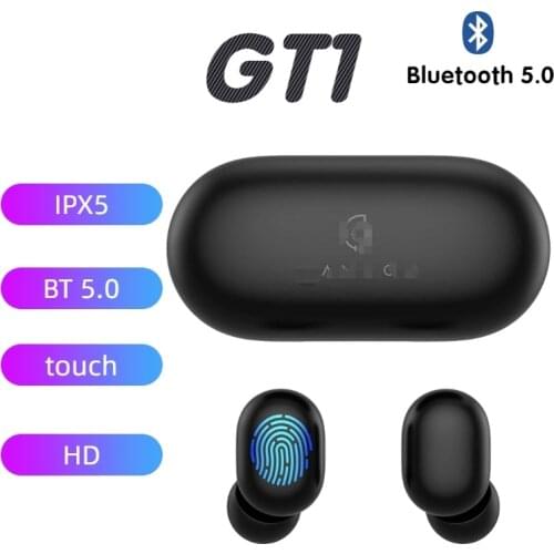 GT1 TWS Large Battery TWS Bluetooth Earphones Touch Control Wireless Headphones HD Stereo With Dual Mic Noise Isolation