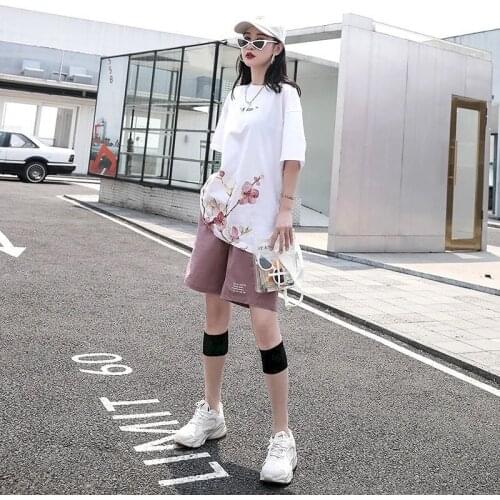 Womens Suits Fashion Sports Suits Loose Casual Short-sleeved T-Shirt Short Pants Two Piece Sets Oversized Sets 2021 Summer New