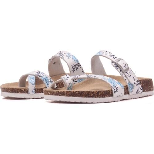 2020 New Summer Beach Cork Slipper Flat Flip Flops Shoes Women Mixed Color Casual Outside Non-slip Slides Shoes size 35-45