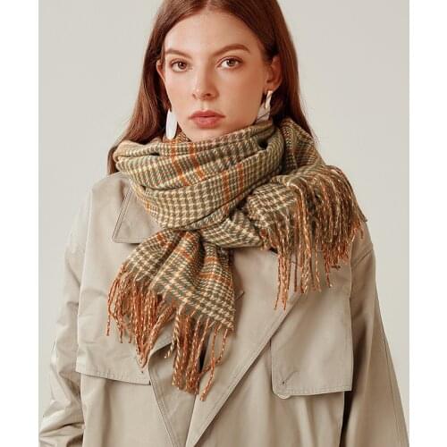 Scarf Women Autumn Winter Scarves Fashion Large Shawl Plaid Tassel Scarves Wraps Female Neck Headband Hijabs Stole