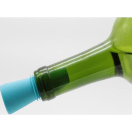 1pcs Round Shaped Wine Bottle Stoppers Silicone Beer Wine Cork Plug Bottle Cover Dust-proof Kitchen Bar Tool