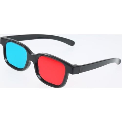 1PCS New Red Blue 3D Glasses Black Frame For Dimensional Anaglyph TV Movie DVD Game Pictures For Sense Of Reality In Store
