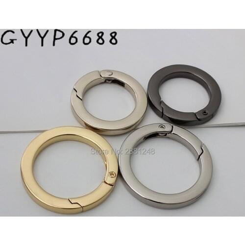 10-30pcs 4 colors square Spring ring Hardware Accessories Banding chain o ring Openable Rings Keys Charms Clasps Connection