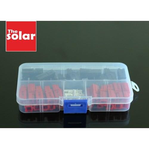 20pairs Box Packing Power Connector Plug 30A PP30 Red Black Solar Panel 40pcs Contacts For Solar Caravan Boat