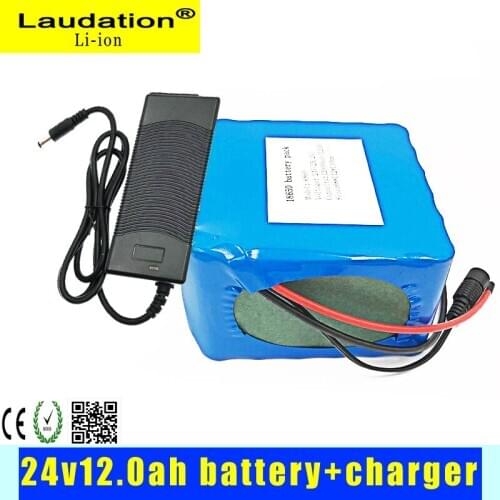 24v 18650 Battery 12000mAh Electric Bicycle Battery 25.2 V Lithium-Ion Rechargeable Battery 350W E Bicycle 250W With 2A Charger