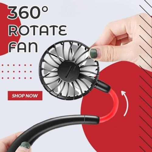 Mini Bladeless Fan Neck Fan 2200mAh USB Rechargeable Fan Mute Sports Fans for Home Outdoor Ventilador Portatil Abanicos