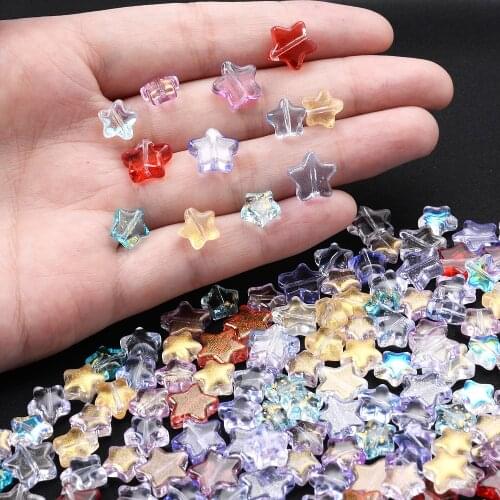 8/10mm 30pcs Star Shape Crystal Beads Faceted Loose Spacer Bead for Jewelry Making DIY Bracelet Necklace Earrings Accessories