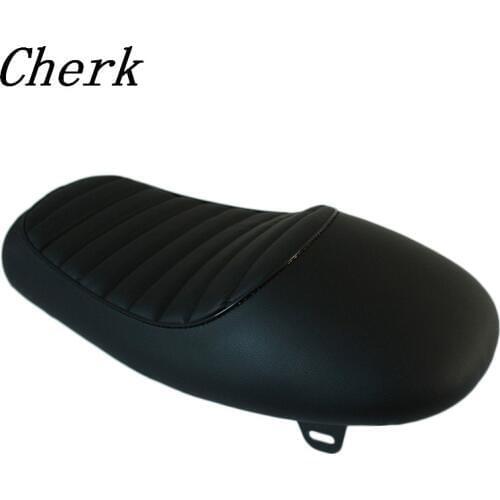 Black Motorcycle Cafe Racer Seat Custom Vintage Hump Saddle Flat pan Retro Seat For Honda CB125S CB200 CB350 CL350 CB400