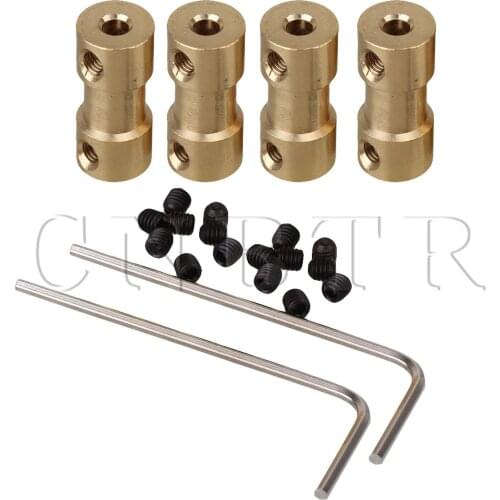 CNBTR 4PCS Brass Shaft Motors Coupling Coupler Connector 3x4mm for Industrial