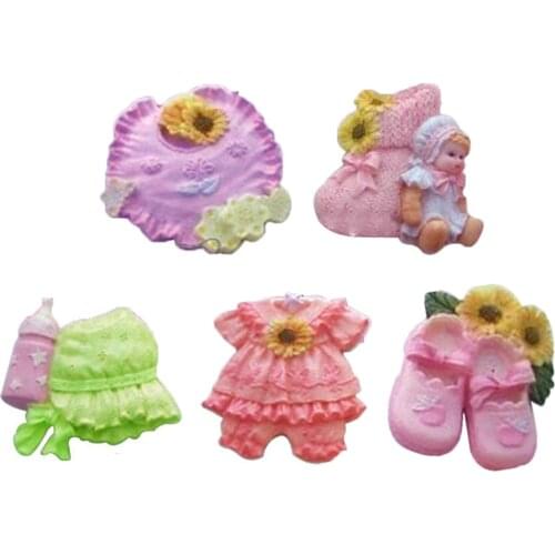 Baby shoes. Bottles. clothes. Libido. Sunflower flower Silicone fondant mold cake decorating tools chocolate mold T1153