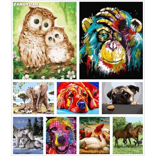 Diy 5D Diamond Painting Dog Hand Painted Embroidery Diamond Mosaic Animals Cross Stitch Kits Art Picture Home Decoration Gift
