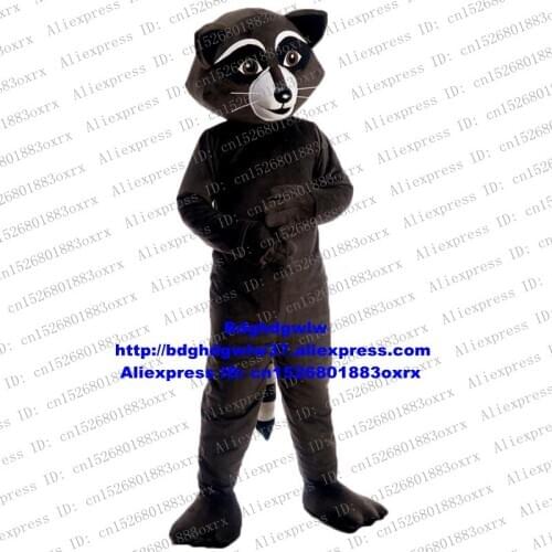 Dark Brown Raccoon Racoon Procyon Lotor Mascot Costume Adult Cartoon Character Outfit Suit Thanks Will Vivid High-class zx658