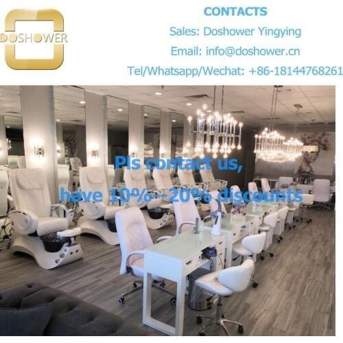 Doshower whirlpool european touch pedicure spa chair with pedicure chair leather cover of salon bench