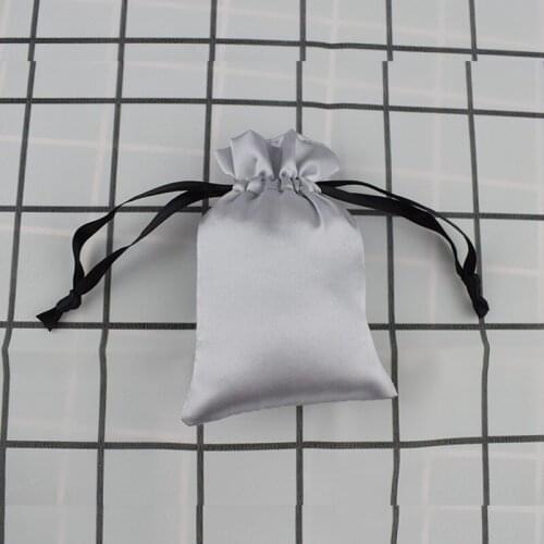 100pcs CBRL small Satin drawstring jewelry pouches Satin gift dust bags custom logo wilget gift bag
