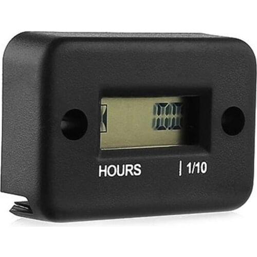 Motorcycle Marine ATV Gas Engine Waterproof LCD Display Digital Hour Meter Gauge