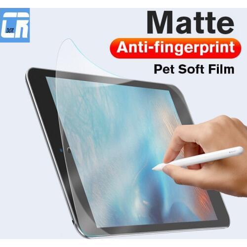 Anti-fingerprint Matte Pet Soft Film for Apple iPad Mini 2 3 4 5 Full Cover Screen Protector iPad Pro 11 Air 1 2 10.2 No Glass