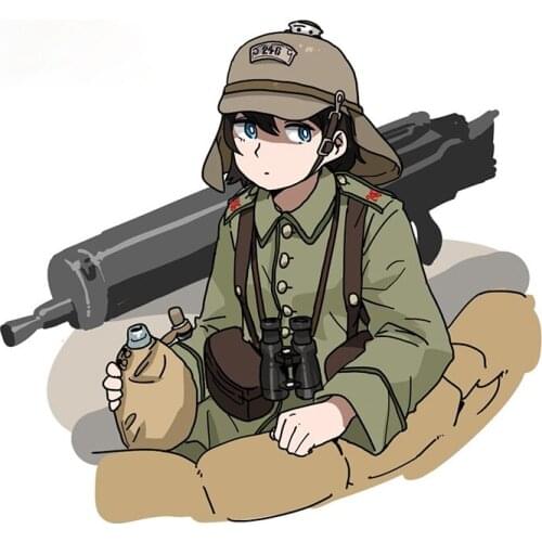 LLY-0402 Personality Car Stickers Soldier Army Girl Modeling Decal PVC Motorcycle Helmet Decals Surfboard Auto Windshield Decals