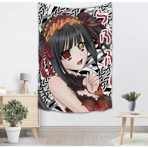 Date A Live Anime Tapestry Wall Hanging Wall Fabric Tapestry Art Home Decoration Sleeping Pad Wall Carpets Dorm Decor