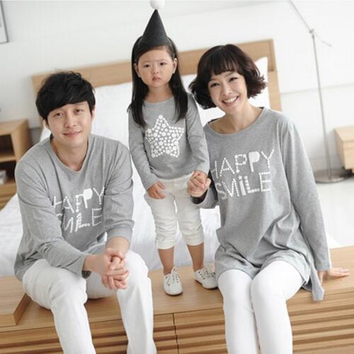 2020 New Family Look Cotton Full-Sleeve Letter Printing Shirts Fashion Spring & Autumn Matching Family Shirts Free Shipping