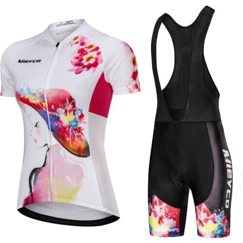 New Women Pro Cycling Short Sleeve Jersey Set Summer Breathable Sports Suit MTB Bike Clothing Female Bicycle Clothes Racing Wear