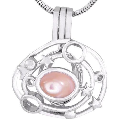 Charms Galaxy sky cage pendant plated sliver Fashion Jewelry attractive wedding gift Free shipping P162