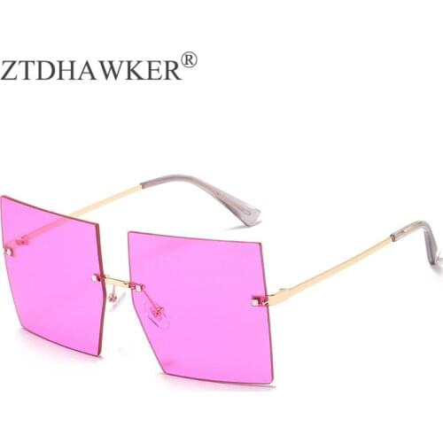 Simple Square Frameless Metal Sunglasses Fashion Elegant Glasses Women Fashion Alloy Eyeglasses