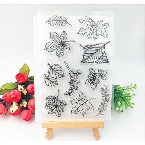 11*16cm Beautiful leaves Transparent Clear Stamps / Silicone Seals Roller Stamp for DIY scrapbooking photo album/Card Making