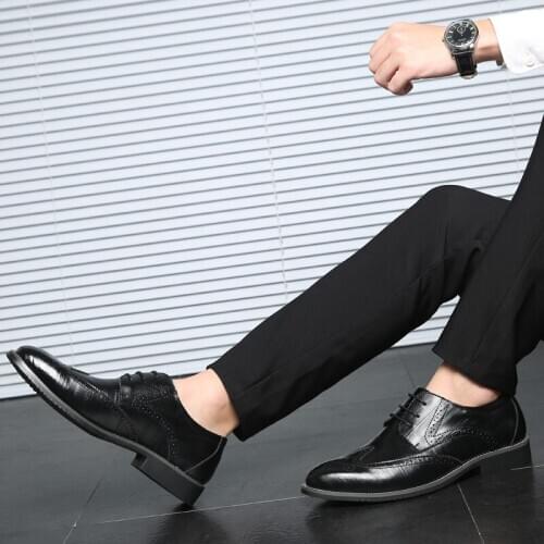 Sapatos men shoes breathable male casual Mens leather spring sale leisure shoe hombre sapato mens cuero 2020 comfortable black