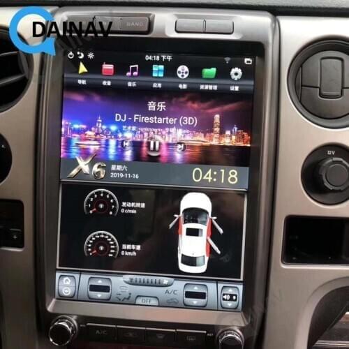 Vertical Screen Android Car Radio GPS Navigation for Ford F150 2012 XLT Tesla Style Car Multimedia DVD Player