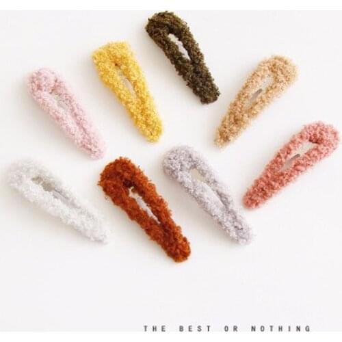 New Imitation Lamb Cashmere Hair Clips for Women Christmas Christmas Style Hair Clips for Hair Cute Bobby Pin Girls Hair Clip