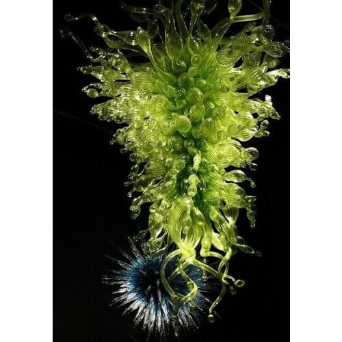 Green Color and Energy Saving Light Source Modern Hand Blown Murano Glass Chandelier