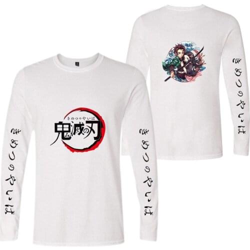 Demon Slayer T shirts Womens New Print Fashion Long Sleeve Clothes Demon Slayer Womens Fashion Long Sleeve T-Shirts Trend
