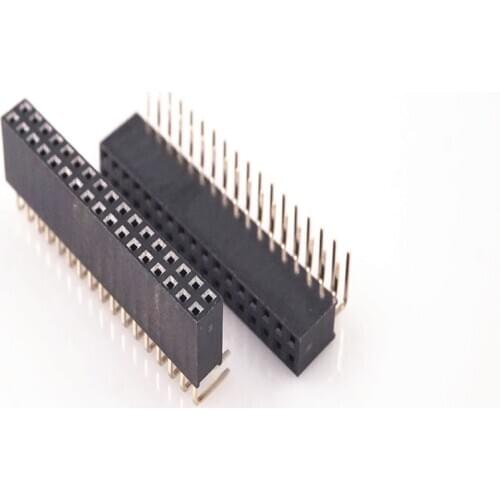 20 pcs PCB Female Header 2.54 mm 0.100" Pitch 2x17 Pin 34 Position Dual Row Right Angle Through Holes Edge Mount horizontal