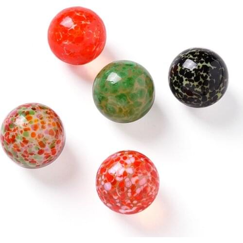5PCS/Set 16MM Glass Ball Cream Console Game Pinball Small Marbles Pat Toys Parent- Child Beads Bouncing Ball