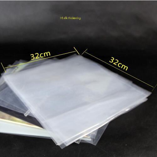 50PCS/Set Clear LP Outer Sleeves Vinyl Record Sleeves Album Covers Anti-static Protective Sleeves for LP Collection 32x32cm