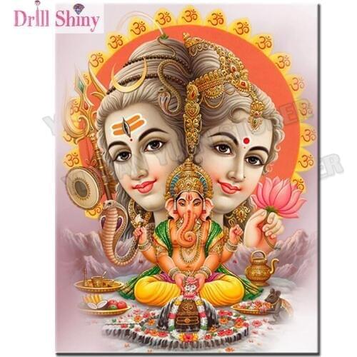 Diamond Painting Religion Handicraft Diamond Mosaic Elephant God Wealth Home Decor Embroidery Handmade Gift New Years products